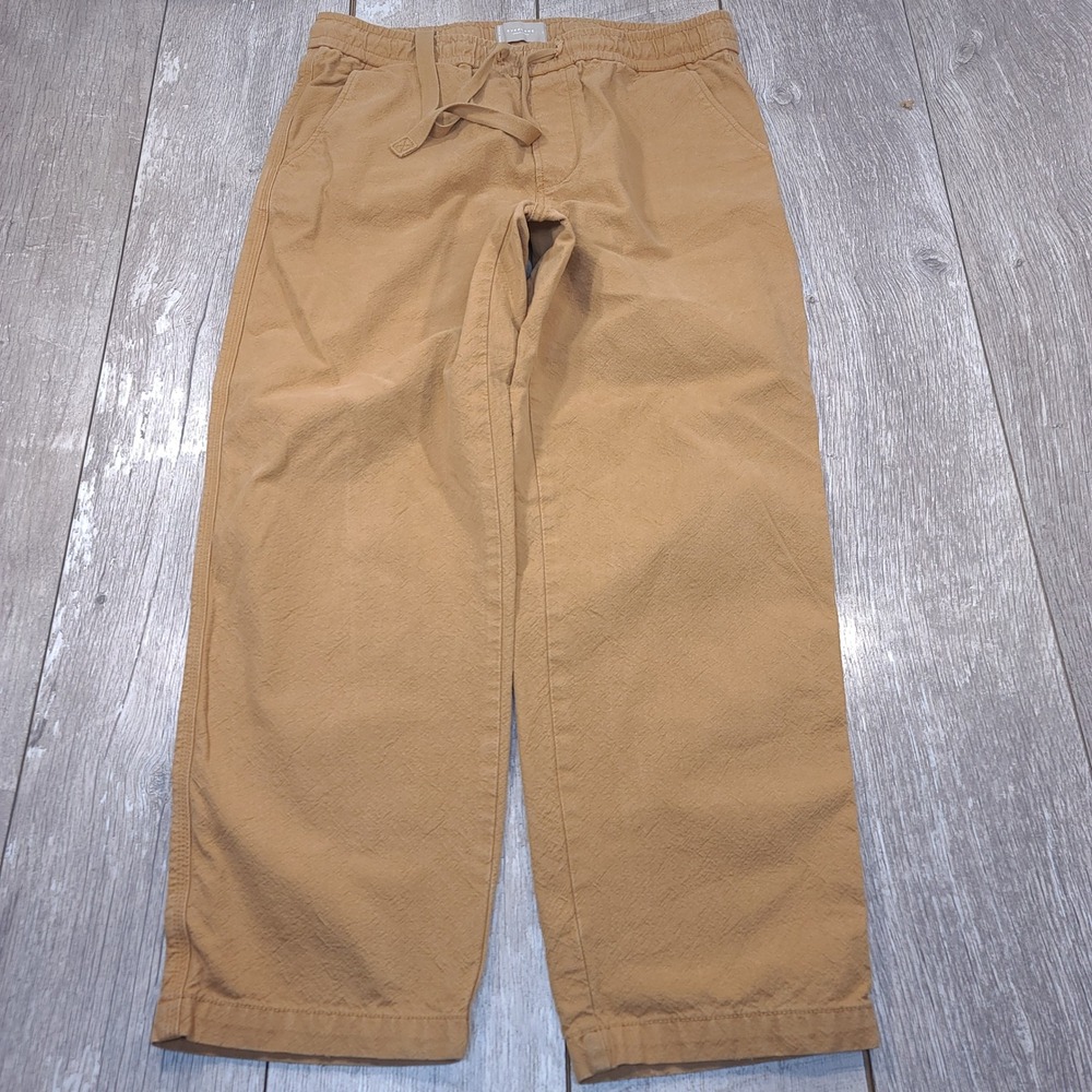 Everlane Pull On Pants Mens Large Brown Organic Cotton Drawstring Straight Leg